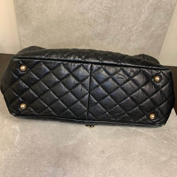 CHANEL TWO TONE CC TOTE VINTAGE LARGE HANDBAG AUTHENTIC - Picture 11 of 11